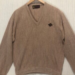 Jersild‎ V-Neck Sweater Pullover Distinctive Sportswear Brown Size Merium